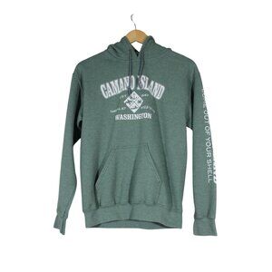 Gildan heavy blend Camano Island print‎ fleece hoodie sweatshirt  S